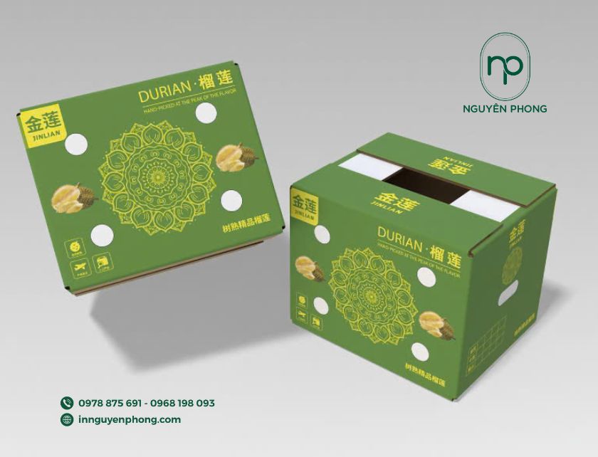 thùng carton dựng trái cây
